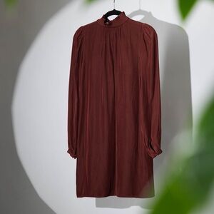 Aritzia Wilfred | Garlyn High-Neck Dress in Green XS